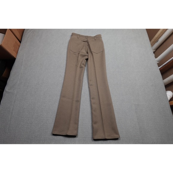 Vintage Levi's Sta Prest Pants Mens 30x34 Brown Bootcut Talon Zip Western Cowboy - Picture 4 of 12